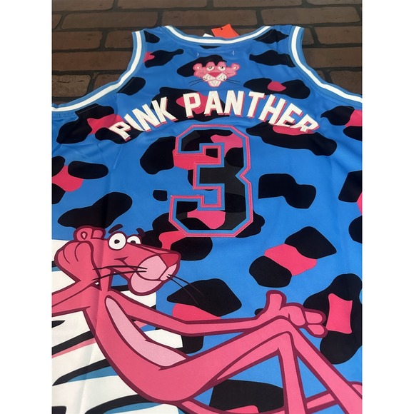 PINK PANTHER / MIAMI Blue Headgear Classics‎ Basketball Jersey ~Never Worn~ M - Picture 5 of 6